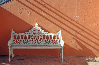 Mexican ornate bench
